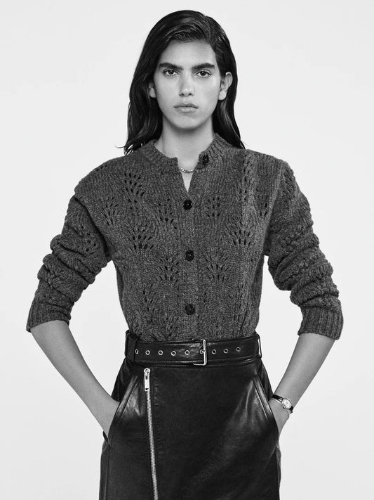 Frame Textured Stitch Cardigan