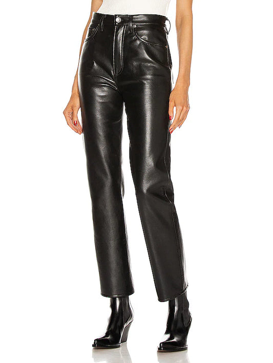 AGOLDE 90's Pinch Long in Leather in Detox