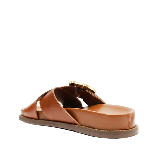 Enola Crossed Atanado Leather Sandal