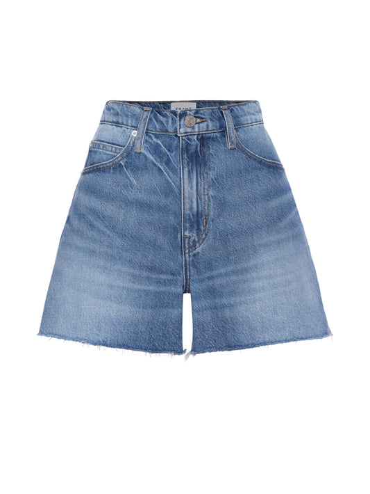 FRAME The Vintage Relaxed Short Raw Fray